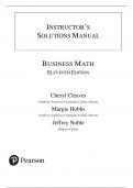 Solution Manual For Business Math, 11th Edition by Cheryl Cleaves, Margie Hobbs, Jeffrey Noble