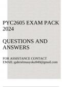 PYC2605  Exam pack 2024(HIV/AIDS Care and Counselling)