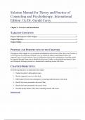 Solution Manual for Theory and Practice of Counseling and Psychotherapy, International Edition 11th Edition By Dr. Gerald Corey