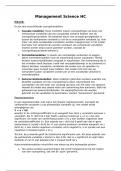 Samenvatting -  Management Science (EBP025A05)