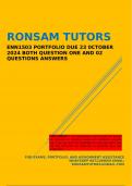 ENG1503 PORTFOLIO ANSWERS DUE 23 OCTOBER 2024. This document contains well answered and unique answers that will help you score a very good mark, contact 0/6/7/1/1/8/9/0/5/9 for assignment and exam assistance.