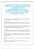 ALS AIR -101S THE MISSION EXAM 2024-2025  WITH ACTUAL CORRECT QUESTIONS AND  VERIFIED DETAILED  ANSWERS|FREQUENTLY TESTED  QUESTIONS AND SOLUTIONS |ALREADY  GRADED A+|NEWEST|GUARANTEED  PASS|LATEST UPDATE
