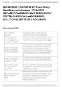 NU 545 Unit 1 /NU545 Unit 1 Exam Study Questions and Answers |2024-2025 UPDATE/COMPREHENSIVE FREQUENTLY TESTED QUESTIONS AND VERIFIED SOLUTIONS/ GET IT 100% ACCURATE