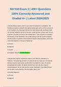 NU 518 Exam 2 | 400+ Questions 100% Correctly Answered and Graded A+ | Latest 2024/2025 