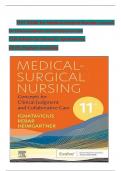 TEST BANK for Medical-Surgical Nursing: Concepts  for Clinical Judgment and Collaborative Care  11th Edition by Donna D. Ignatavicius,  All 65 chapters Available|| A+ GRADED!!!