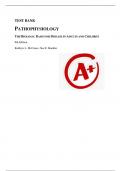 TEST BANK PATHOPHYSIOLOGY THE BIOLOGIC BASIS FOR DISEASE IN ADULTS AND CHILDREN 8th Edition Kathryn L McCance, Sue E Huether Test bank Questions and Complete Solutions to All Chapters updated 2025/2026 A+