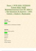 Exam 1: NUR 2502 / NUR2502 (Latest 2024 / 2025) Multidimensional Care III / MDC 3 | Test Questions & Answers | 100% Correct | Grade A - Rasmussen