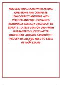 NSG 6020 FINAL EXAM WITH ACTUAL QUESTIONS AND COMPLETE 100%CORRECT ANSWERS WITH VERIFIED AND WELL EXPLAINED  RATIONALES ALREADY GRADED A+ BY EXPERTS  |LATEST VERSION 2024 WITH GUARANTEED SUCCESS AFTER DOWNLOAD  ALREADY PASSED!!!!!!! (PROVEN ITS ALL YOU NE