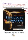 Test Bank Complete_ Structure and Function of the Body 16th Edition, (2019) By Kevin T. Patton & Gary A. Thibodeau All Chapters 1-22| Verified