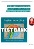 Psychopharmacology: Drugs, the Brain, and Behavior, 3rd Edition TEST BANK By Meyer Nursing, Verified Chapters 1 - 20, Complete Newest Version