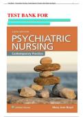 TEST BANK FOR  Psychiatric Nursing: Contemporary Practice 6th Edition by Mary Ann Boyd PhD latest Update.