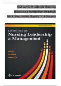 Test Bank For Essentials of Nursing Leadership and Management 8th Edition by (Weiss/Tappen/Grimley) ISBN: 9781719649964, All 16 Chapters Covered, Verified Latest Edition