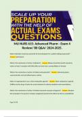 MU NURS 615: Advanced Pharm - Exam 4 Review/ 80 Q&A/ 2024-2025.