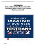 TEST BANK FOR Taxation Of Individuals and Business Entities 2022 13th Edition by Spilker, Ayers, Lewis and Robinson, all Chapter 1-25 covered, ISBN; 9781264369058