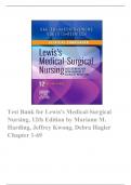 Test Bank for Lewis's Medical-Surgical Nursing, 12th Edition by Mariann M. Harding, Jeffrey Kwong, Debra Hagler Chapter 1-69