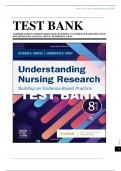 Test Bank For Understanding Nursing Research Building an Evidence-Based Practice, 8th Edition By Susan K. Grove, All Chapters 1-14, LATEST