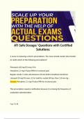 ATI Safe Dosage/ Questions with Certified Solutions:  