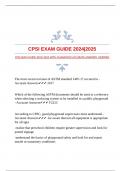 CPSI EXAM GUIDE 2024|2025 WITH GUARANTED ACCURATE ANSWERS |VERIFIED