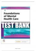 Foundations of mental health care 7th edition morrison valfre test bank 2024-2025