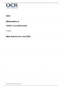 OCR A-Level Maths Paper 1 and 2 WITH ALL Mark Schemes 2024 (H240_01 +H240_02)