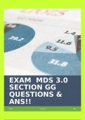 EXAM : MDS 3.0: SECTION GG QUESTIONS & ANS!!