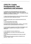 COG170 Cogito Fundamentals test questions and answers