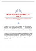 PBCFR 20242025 CAPTAINS TEST SOG'S WITH GUARANTEED ACCURATE ANSWERS   