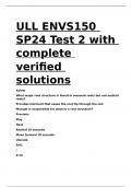 ULL ENVS150 SP24 Test 2 with complete verified solutions