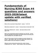 Fundamentals of Nursing B260 Exam -4 questions and answers 2025-2026