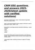 CNIM EEG questions and answers 2025-2026(latest update with verified solutions).