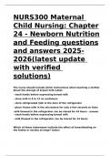 NURS300 Maternal Child Nursing Chapter 24 - Newborn Nutrition and Feeding questions and answers