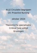 Alle circulatie begrippen uit Proactive Nursing Klinisch redeneren, nieuwe versie 2024