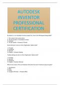 AUTODESK INVENTOR PROFESSIONAL CERTIFICATION