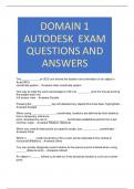 DOMAIN 1 AUTODESK EXAM QUESTIONS AND ANSWERS