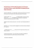 FAS 331 Exam 3 All Possible Questions and Answers with Dan Erickson Latest 2024/2025 Complete;Arizona State University