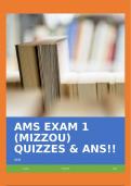 AMS EXAM 1 (MIZZOU) QUIZZES & ANS!!