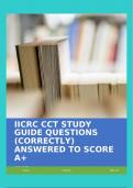 IICRC CCT STUDY GUIDE QUESTIONS (CORRECTLY) ANSWERED TO SCORE A+