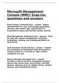 Microsoft Management Console (MMC) Snap-ins questions and answers.