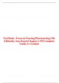 Karch's Focus on Nursing Pharmacology, 9th Edition Test Bank by Rebecca Tucker, ISBN: 9781975180409, All 59 Chapters Covered, Verified Latest Edition  ||Complete A+ Guide