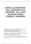 COGSCI 115 MIDTERM - FALL 202COGSCI 115 MIDTERM - FALL 2024 EXAM WITH100- CORRECT answers