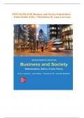 TEST BANK FOR Business and Society Stakeholders Ethics Public Policy [17th Edition 2024] By Anne Lawrence | All Chapters Included| Latest Update