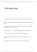 CPSS Exam  Study Guide Questions and Answers