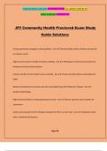 ATI Community Health Proctored Exam Study Guide Solutions