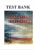 Test Bank for Sensation and Perception 9th Edition by E. Bruce Goldstein