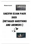 SAE3701 EXAM PACK 2025  {DETAILED QUESTIONS AND ANSWERS }