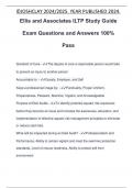 Ellis and Associates ILTP Study Guide Exam Questions and Answers 100% Pass