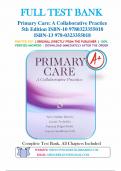 Test Bank For Primary Care: A Collaborative Practice 5th Edition By Terry Mahan Buttaro & JoAnn Trybulski & Patricia Polgar-Bailey & Joanne Sandberg-Cook | | 9780323355018 | Chapter 1-250 | Complete Questions And Answers A+