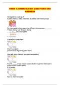 HEME -L4-HEMOGLOBIN QUESTIONS AND ANSWERS