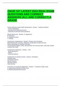  CNUR 107 LATEST 2024 REAL EXAM QUESTIONS AND CORRECT ANSWERS (ALL ARE CORRECT) A GRADE