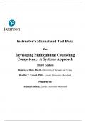 Test Bank for Developing Multicultural Counseling Competence A Systems Approach, 3rd Edition by Danica G. Hays, Bradley T. Erford